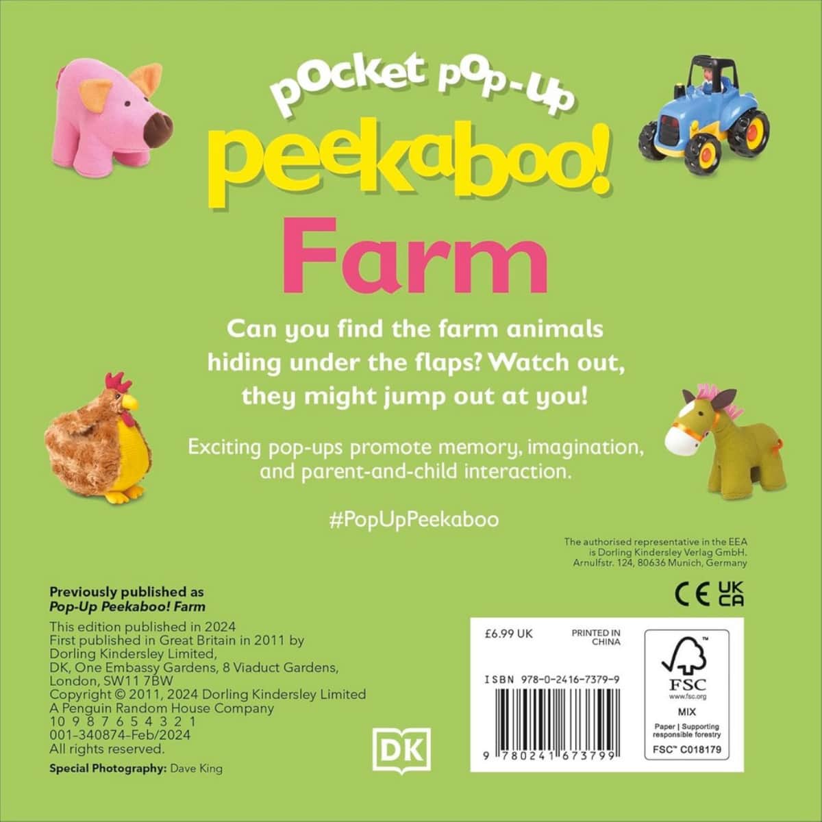 Pocket Pop-Up Peekaboo! Farm تأليف دي كيه - 1 فبراير 2024