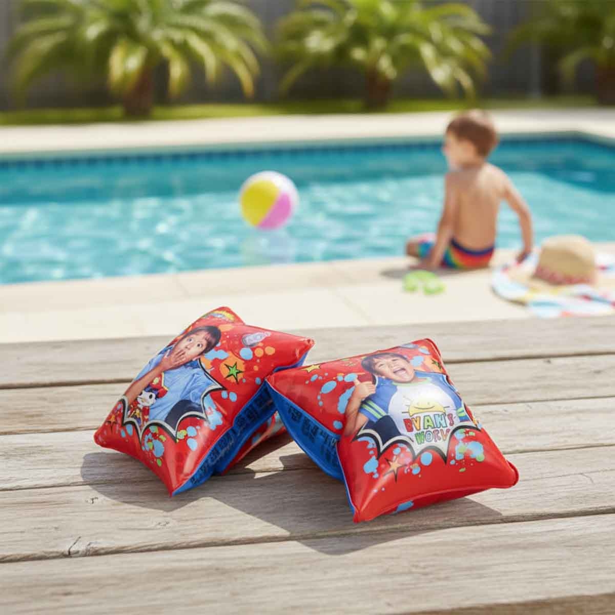 بوكت ووتش راينز وورلد عوامات للذراع للأولاد، 3-4 سنوات