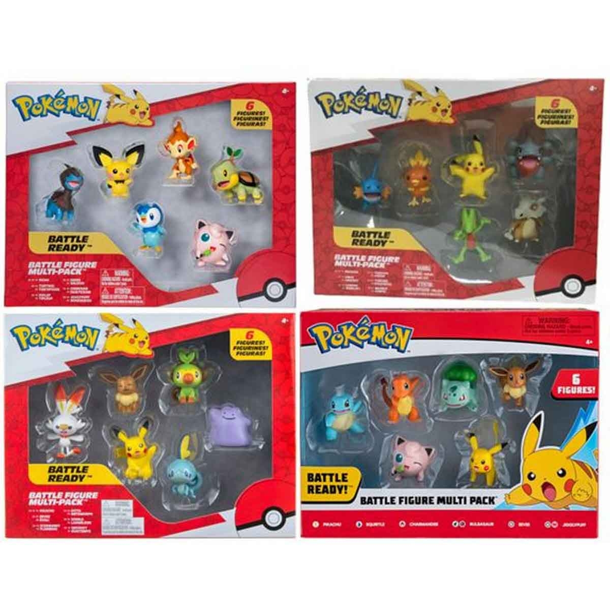Pokemon Battle Assorted Action Figure Set Unisex, 5-7 Years, Pack of 6