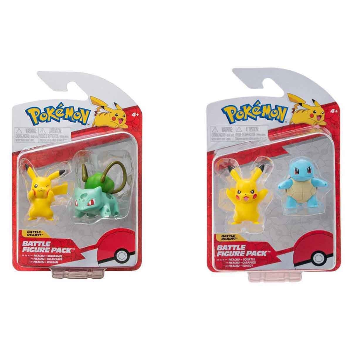 Pokemon 2-Pieces Assorted Battle Figure Unisex, 5-7 Years