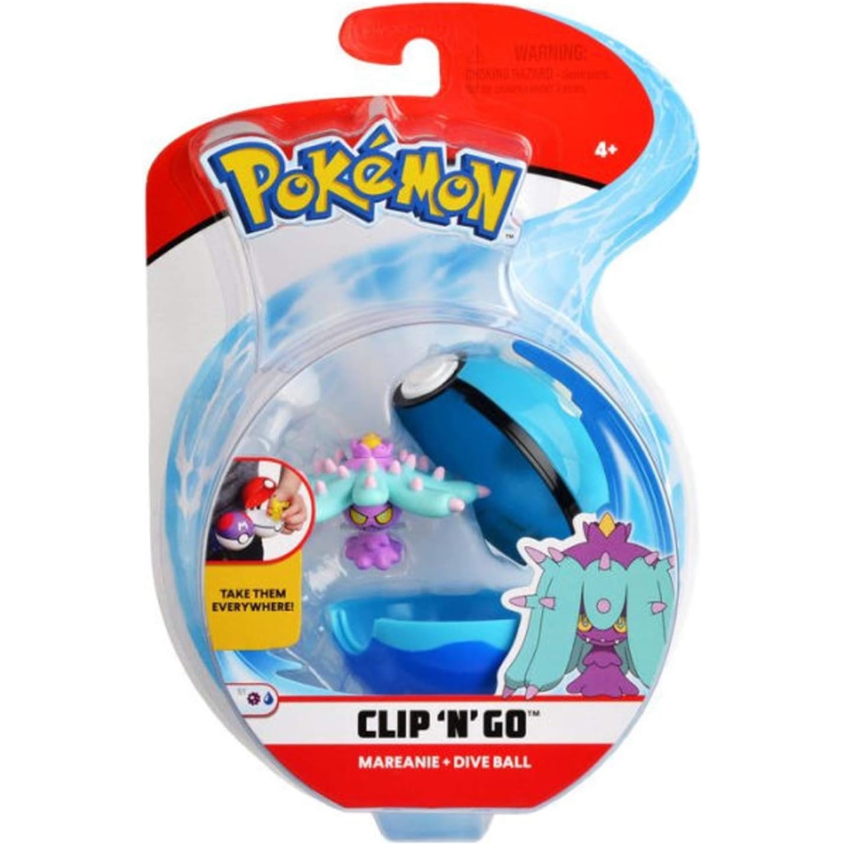 Pokemon Clip 'N' Go Assorted Battle Figure Poké Ball Unisex, 3-4 Years