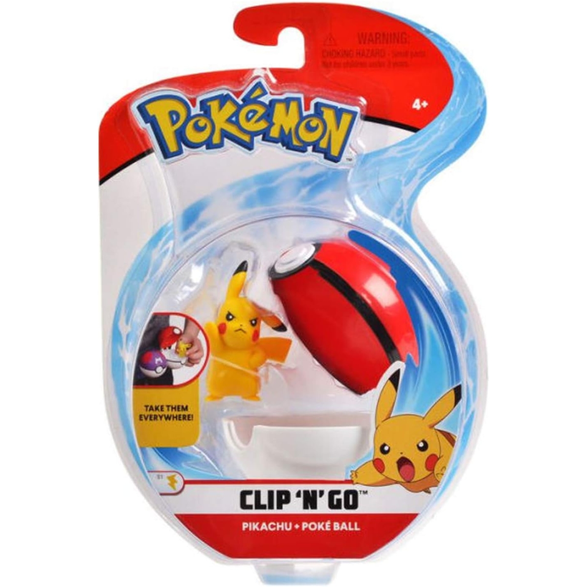 Pokemon Clip 'N' Go Assorted Battle Figure Poké Ball Unisex, 3-4 Years
