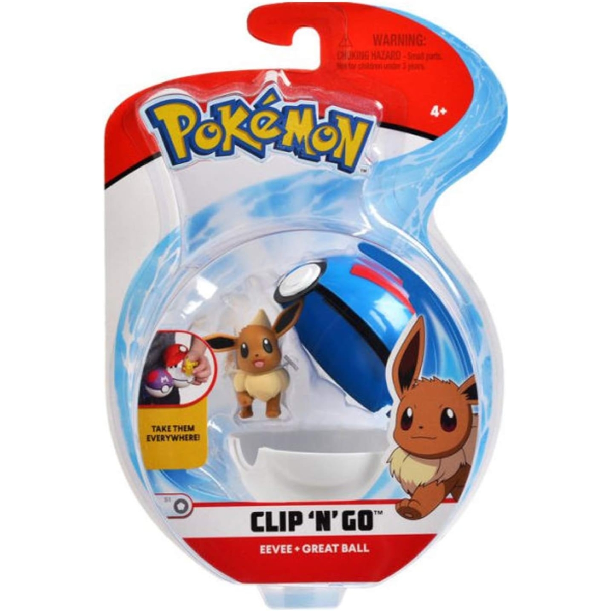 Pokemon Clip 'N' Go Assorted Battle Figure Poké Ball Unisex, 3-4 Years