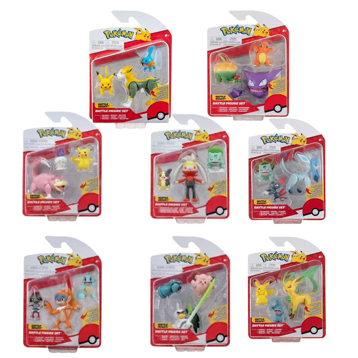 بوكيمون كولكشن مجموعة مجسمات قتال منوعة للجنسين، 3-4 سنوات