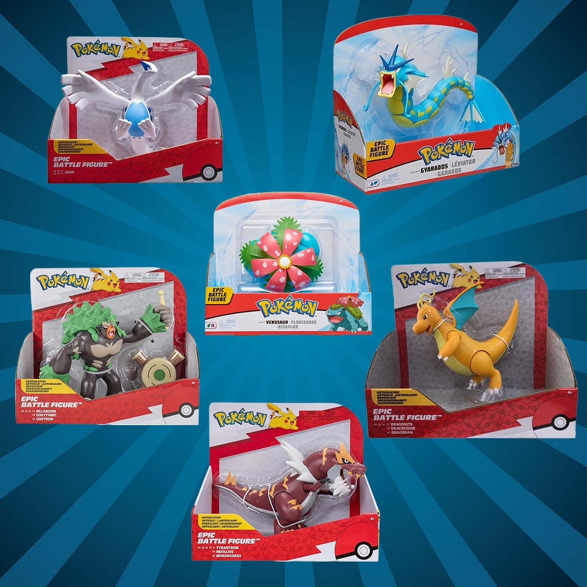 Pokemon Collection Assorted Epic Battle Figure Set Unisex, 3-4 Years