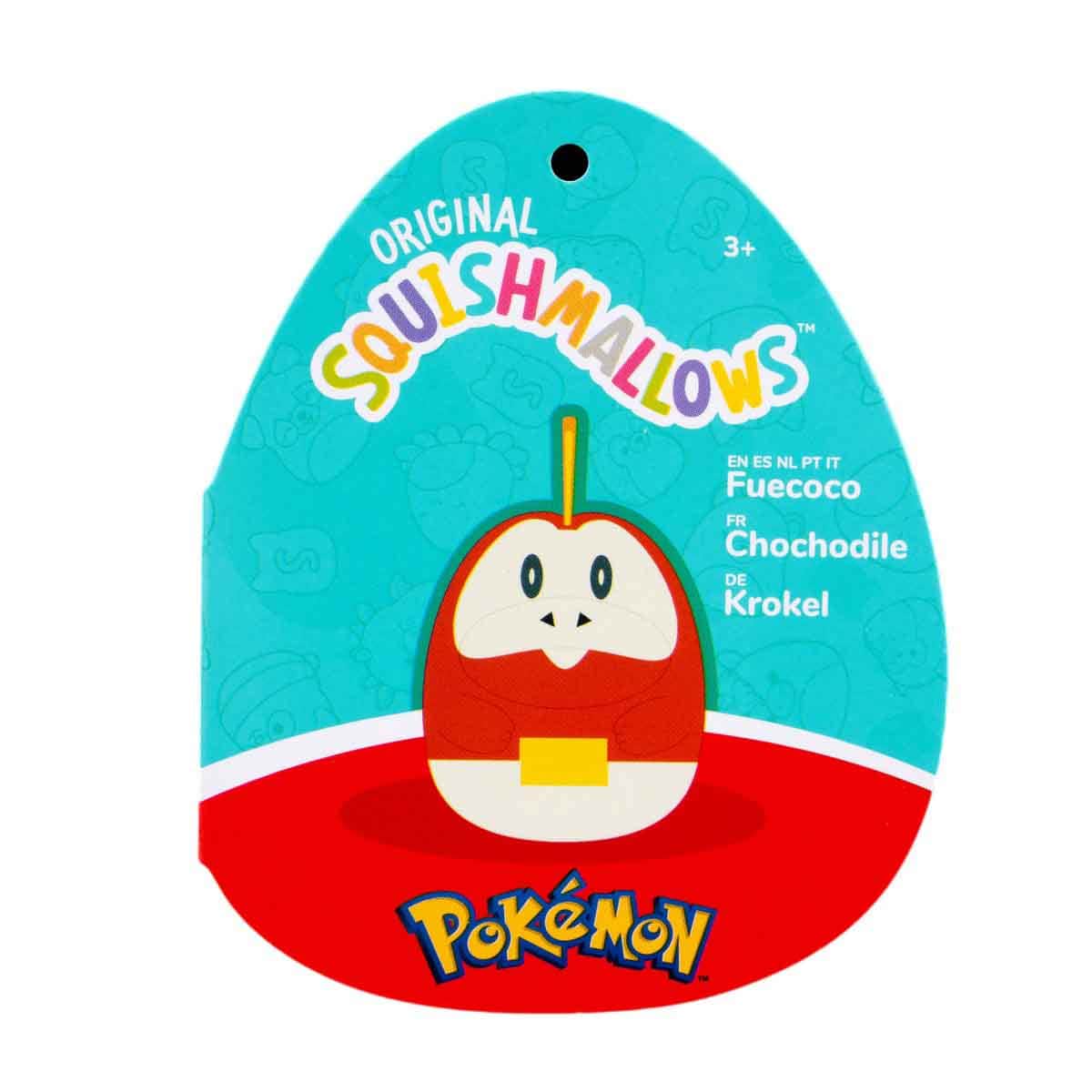 Pokemon 10" Squishmallow Fuecoco Plush Toy Unisex, 3-4 Years