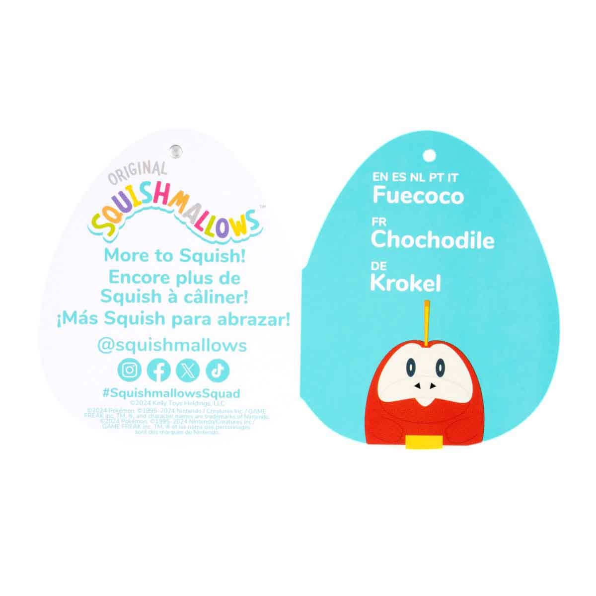 Pokemon 10" Squishmallow Fuecoco Plush Toy Unisex, 3-4 Years