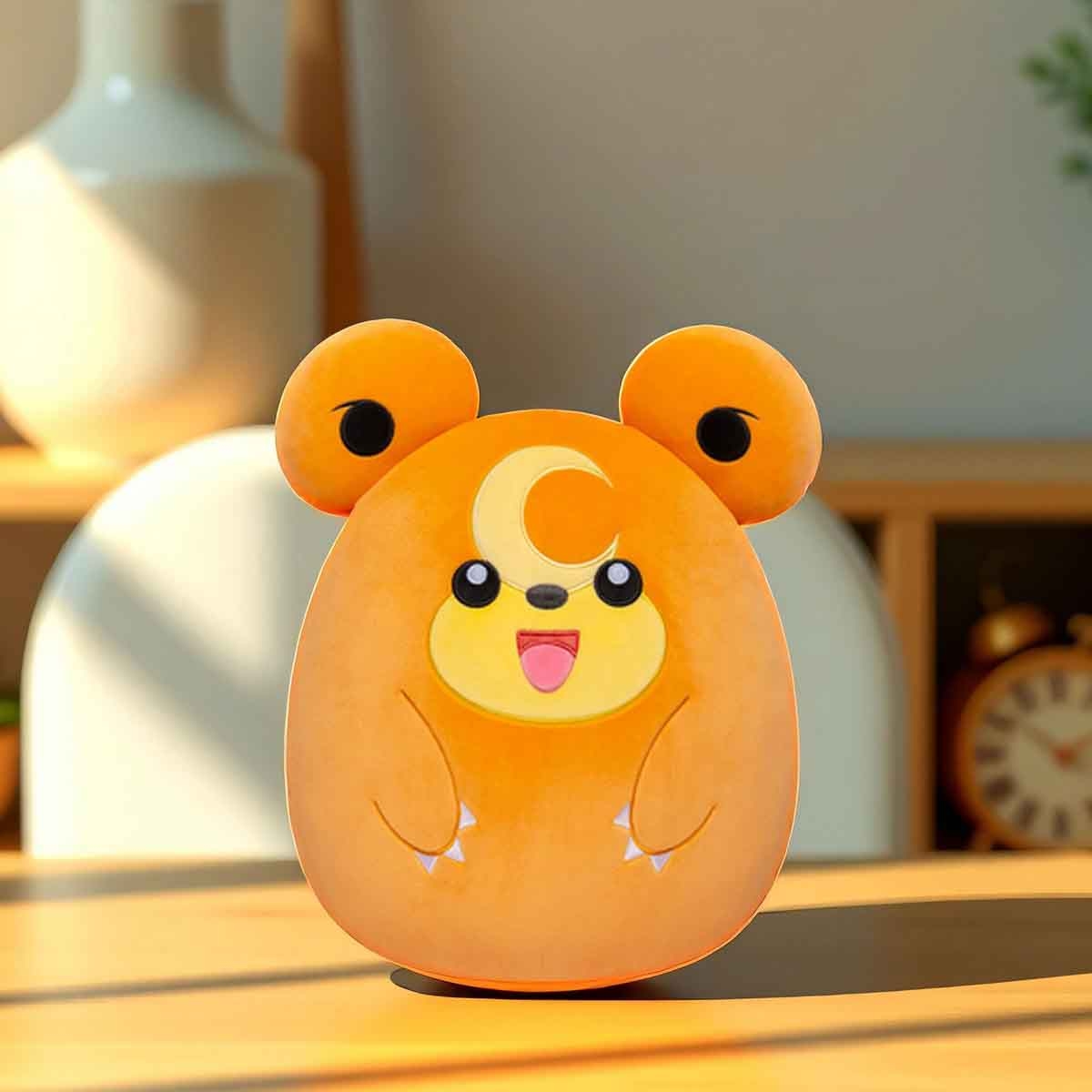 Pokemon 14" Squishmallow Teddiursa Plush Toy Unisex, 3-4 Years