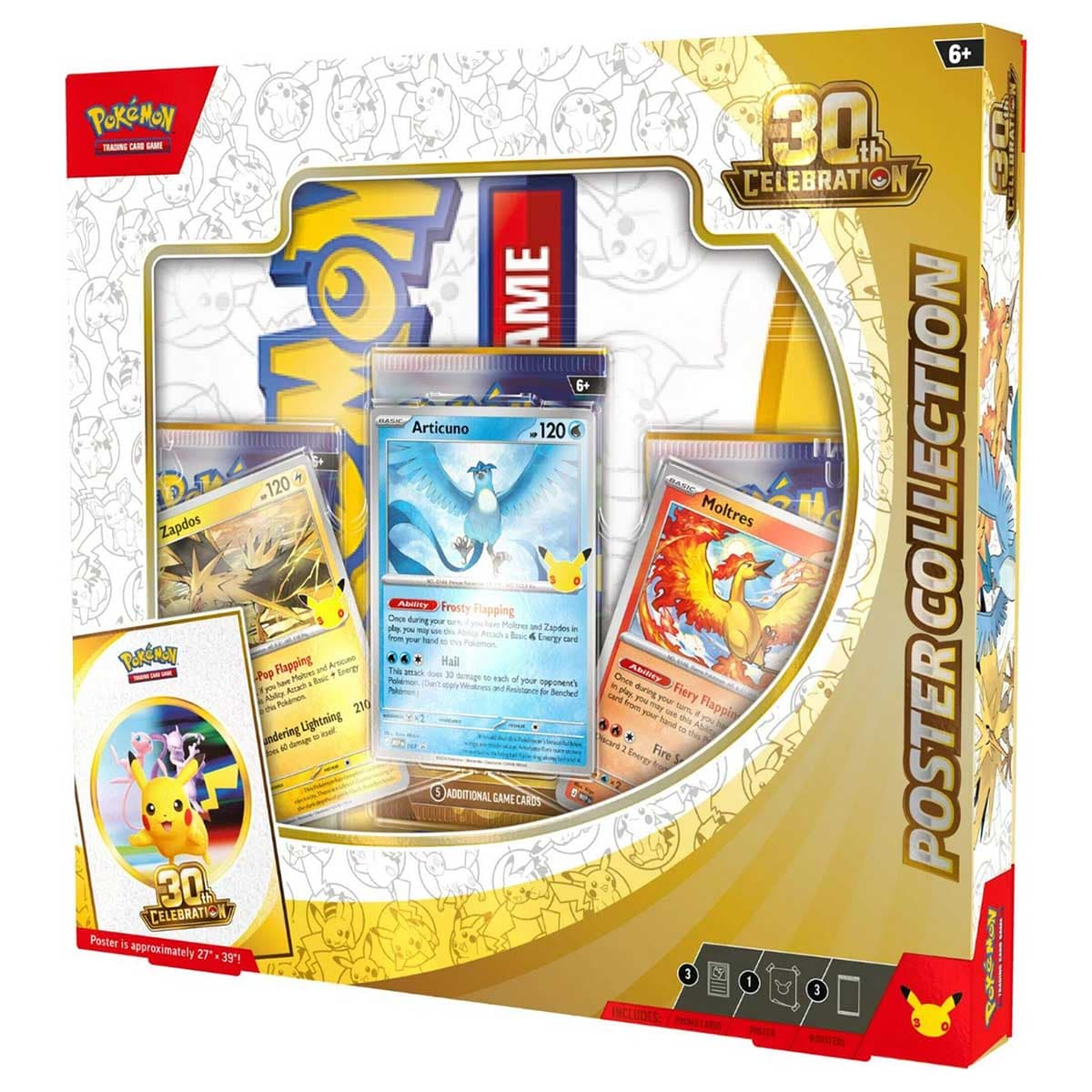 Pokemon TCG 30th Celebration Poster Collection Box Unisex, 6-8 Years