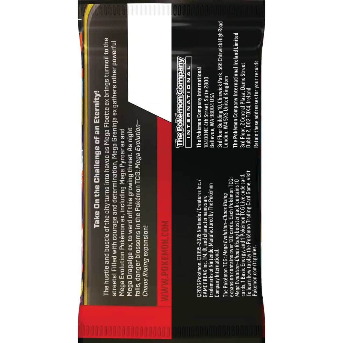 بوكيمون TCG مجموعة عرض قطعة من معززات ME04 كايوس رايزينج للجنسين، 6-8 سنوات