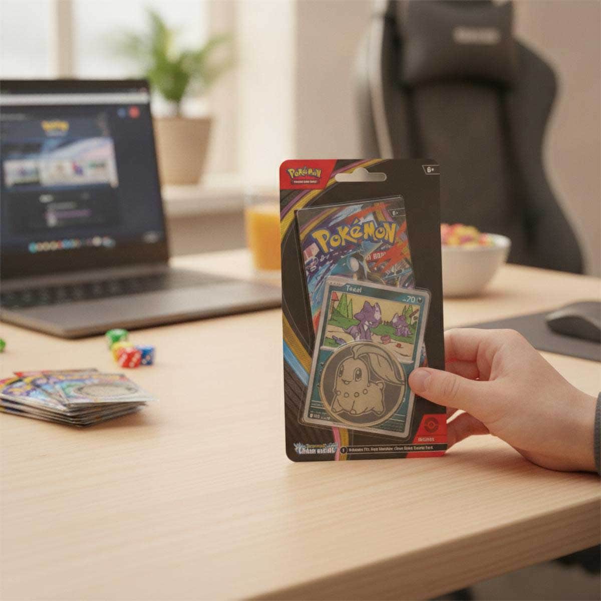 Pokemon TCG ME04 Chaos Rising Checklane Blister Pack Unisex, 6-8 Years