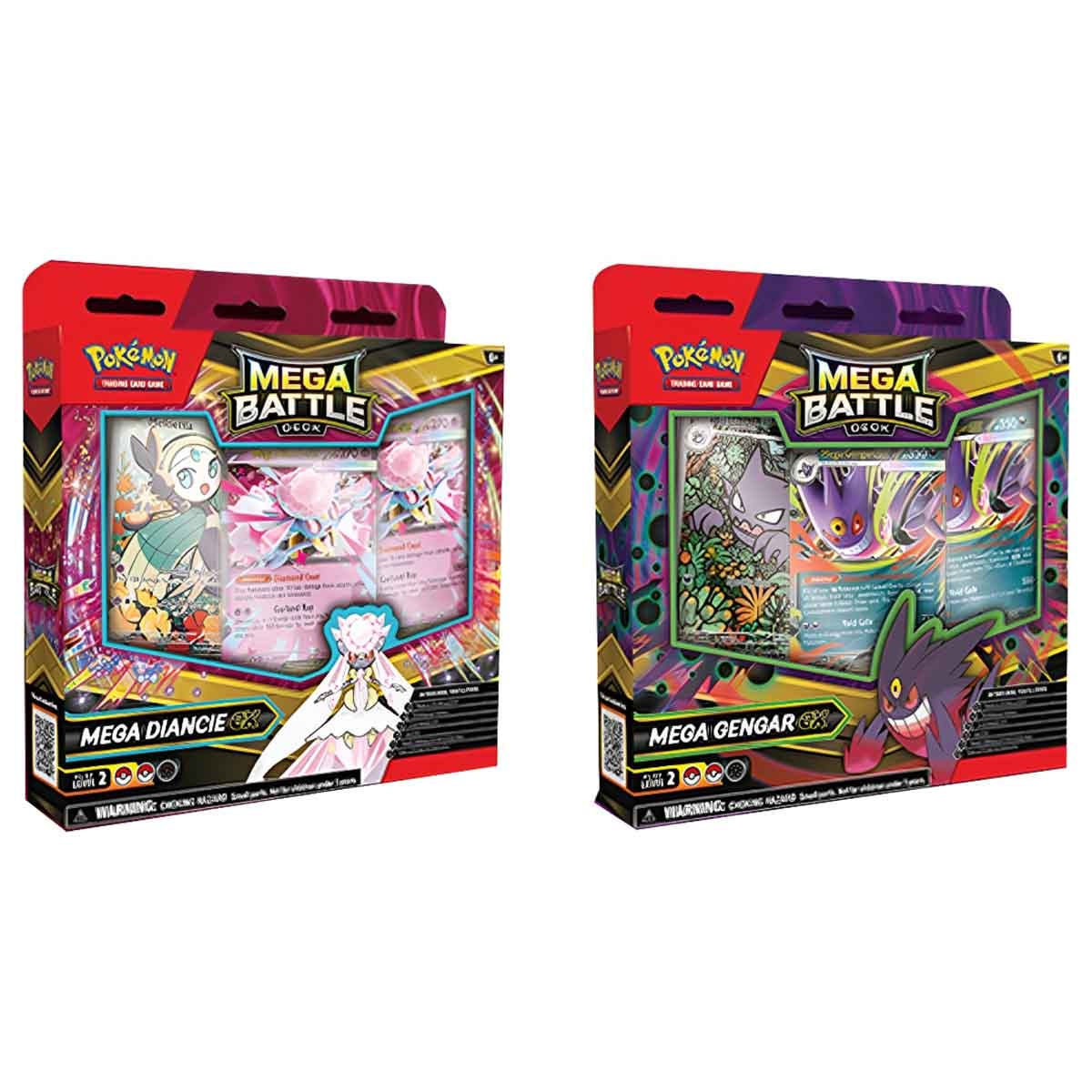 بوكيمون تي سي جي مجموعة بطاقات معركة ميغا (ميغا جنغار إكس أو ميغا ديانسي إكس)، للجنسين، من عمر 5 إلى 7 سنوات