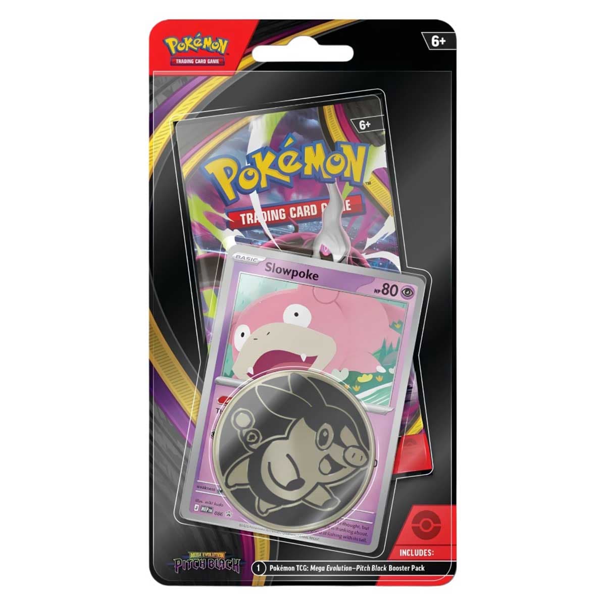 بوكيمون TCG عبوة Checklane Blister من Mega Evolution Pitch Black للجنسين، عمر 6-8 سنوات