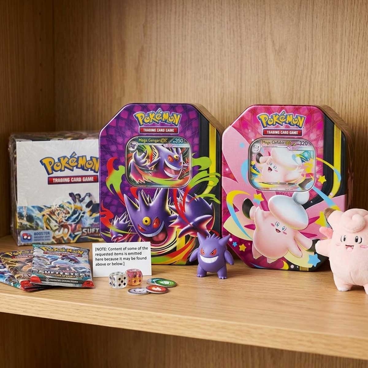 بوكيمون TCG حزمة علبة معدنية متنوعة ميجا مونليت للجنسين، 6-8 سنوات