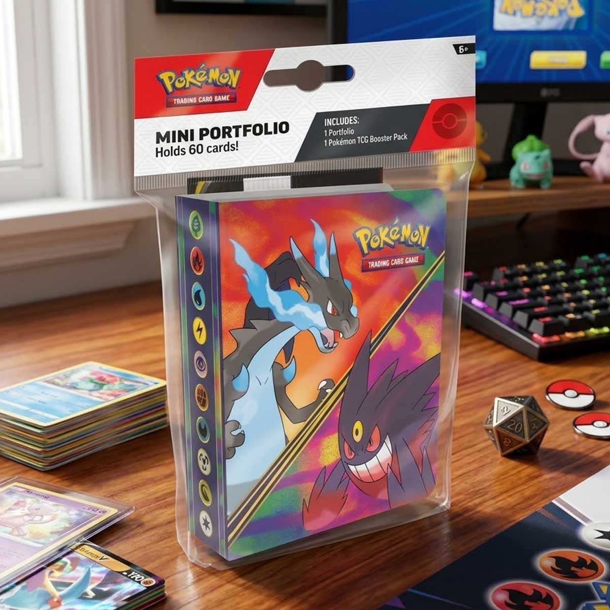 Pokemon TCG Phantasmal Flames Mini Portfolio with Booster Unisex, 6-8 Years