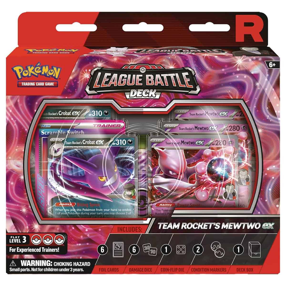 Pokemon Team Rocket’s Mewtwo ex League Battle Trading Card Game Unisex, 5-7 Years
