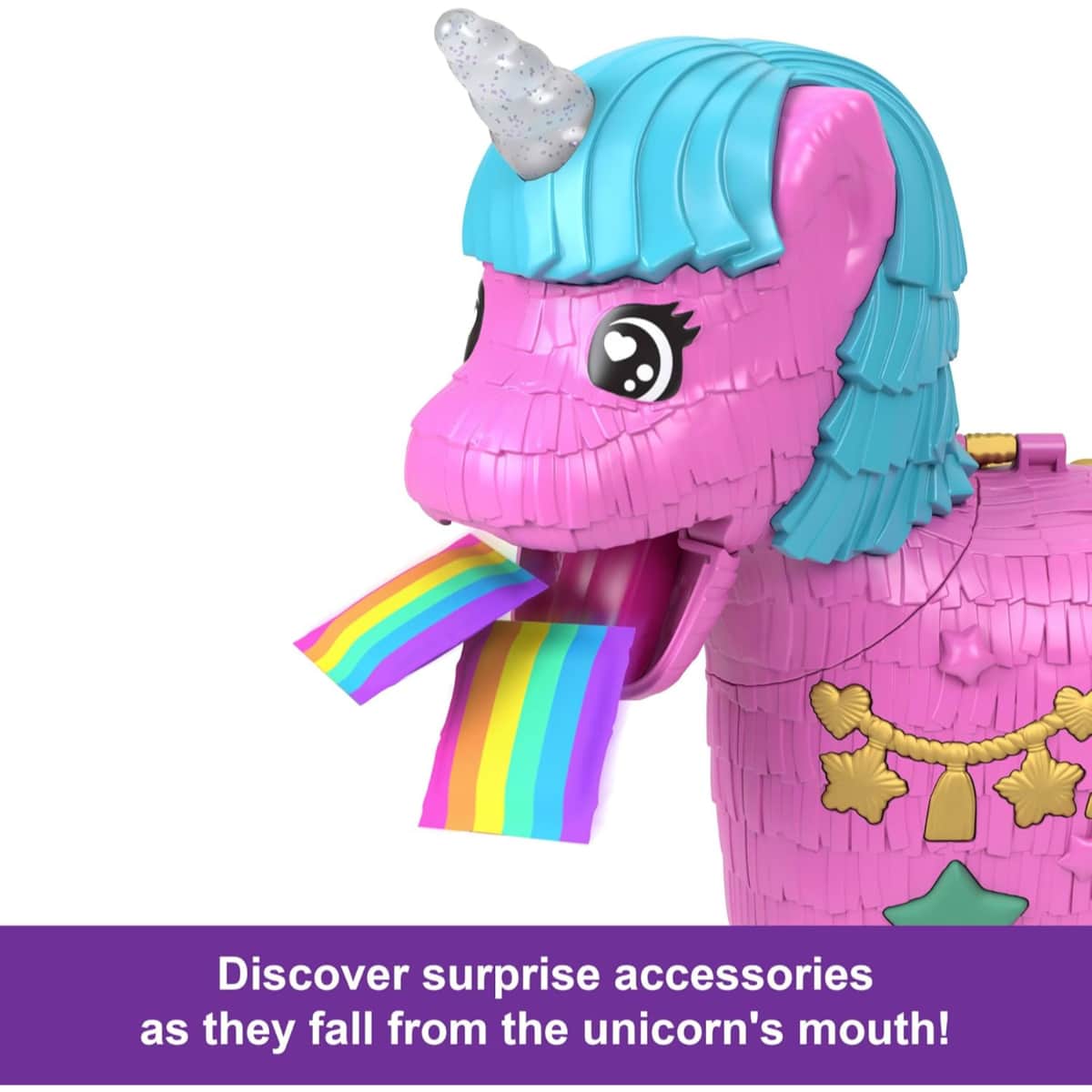 Polly Pocket 35th Celebration Unicorn Partyland Playset Girls, 5-7 Years