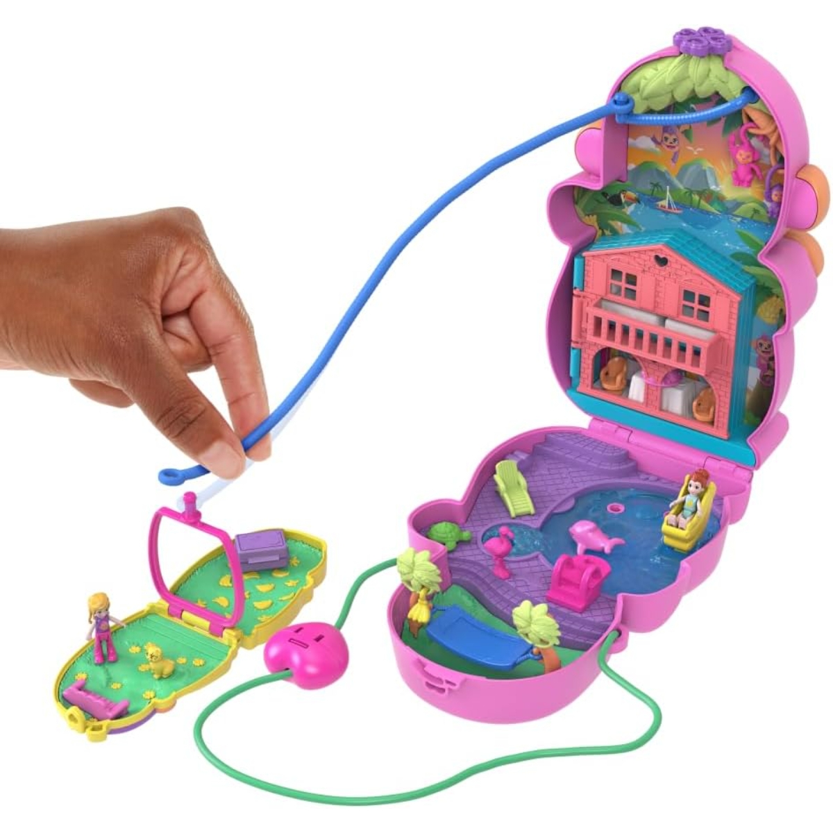 Polly Pocket Momma Monkey & Baby Playset Girls, 5-7 Years