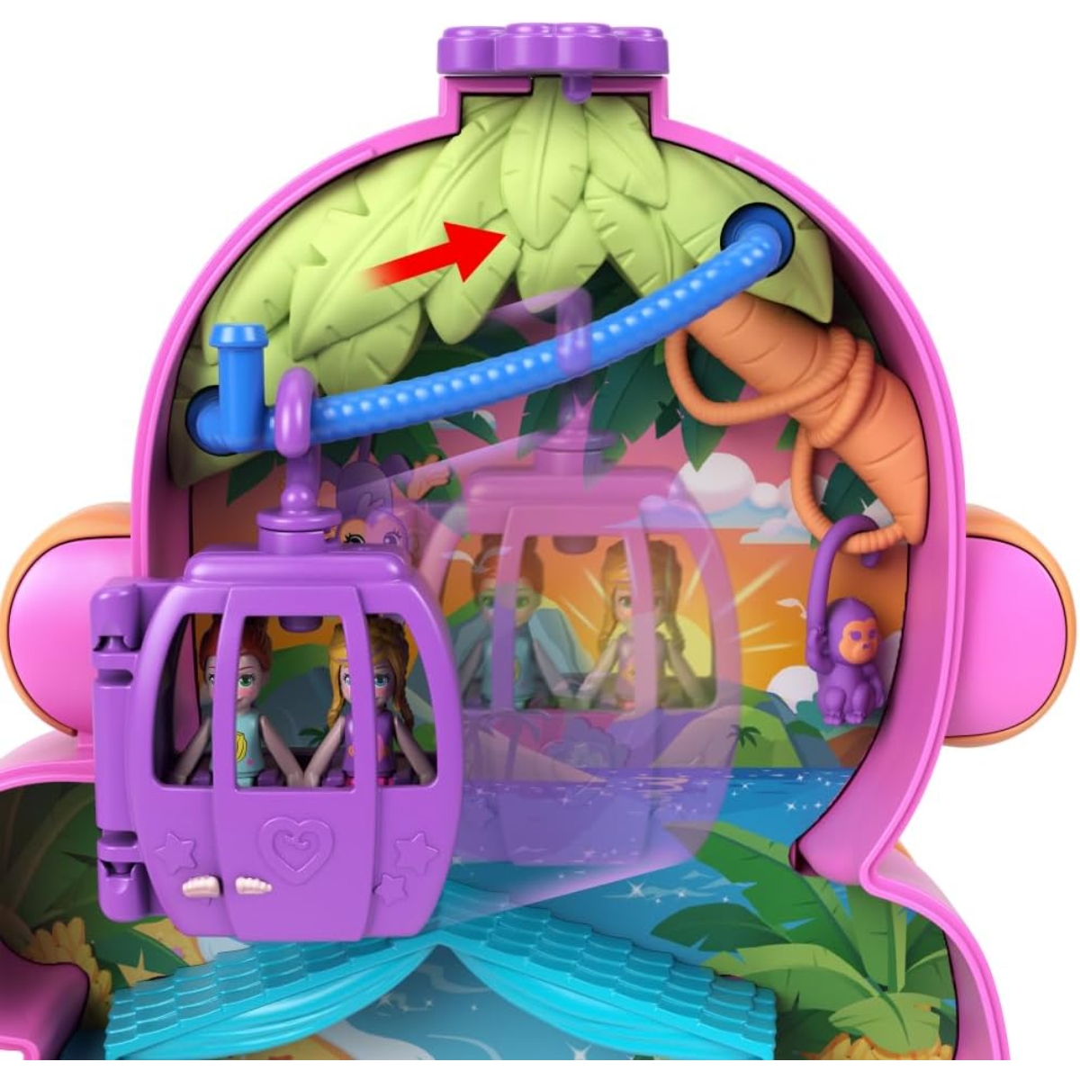 Polly Pocket Momma Monkey & Baby Playset Girls, 5-7 Years
