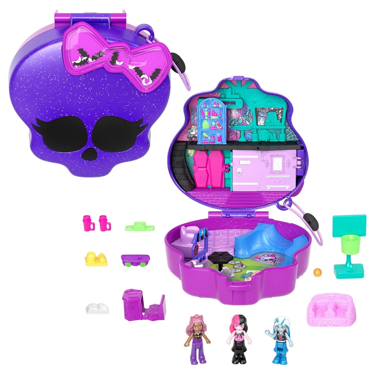 Polly Pocket Monster High Partnership Compact Playset Girls, 5-7 Years