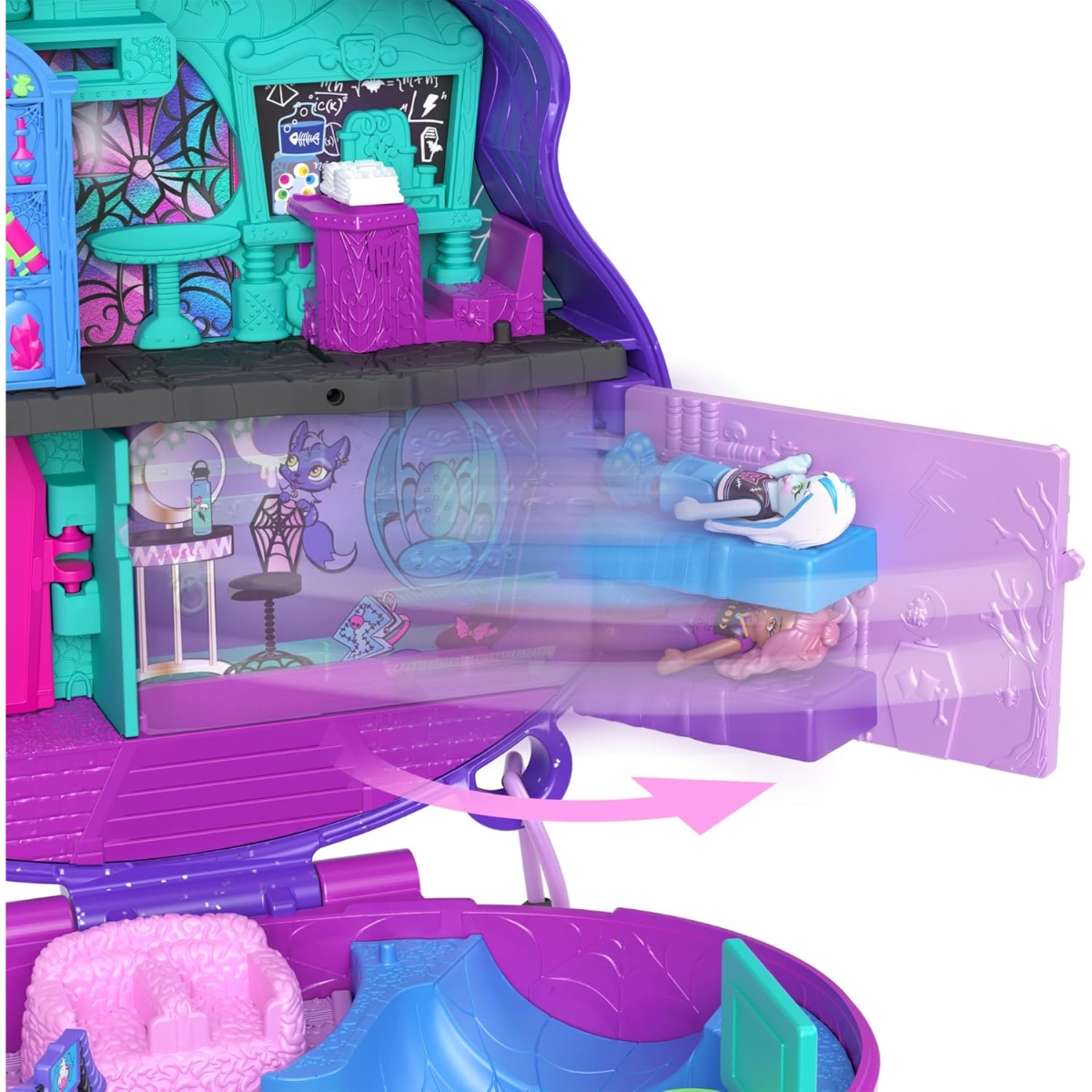 Polly Pocket Monster High Partnership Compact Playset Girls, 5-7 Years