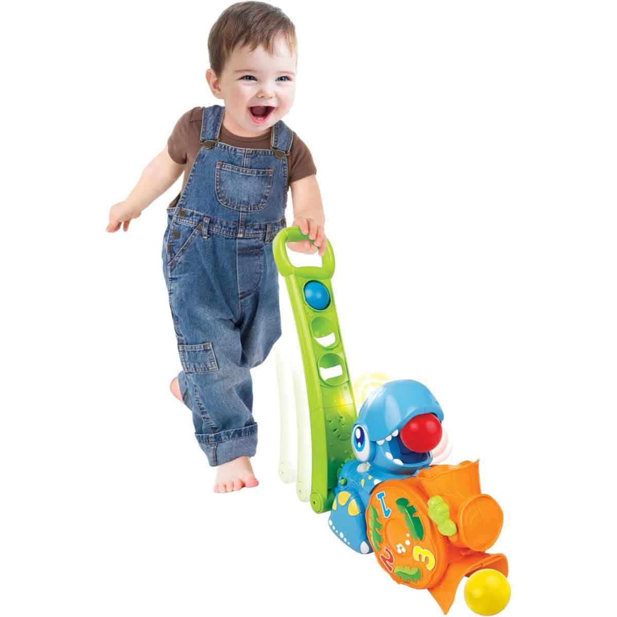 Winfun Popping Fun Dino Push-Along Toy Toddler, 0-2 Years