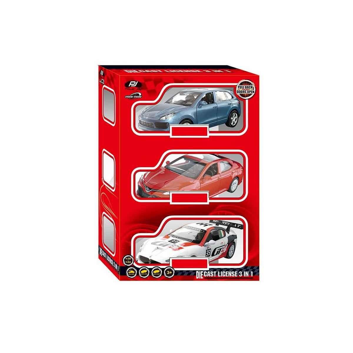 باور جوي مقياس 1:43 فـروم فـروم مجموعة سيارات معدنية مرخّصة 3 في 1 للأولاد، عمر 3-4 سنوات