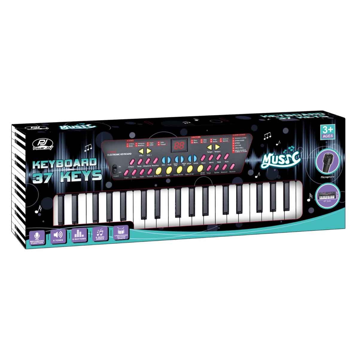 Power Joy 37-Key Music Keyboard Unisex, 3-4 Years