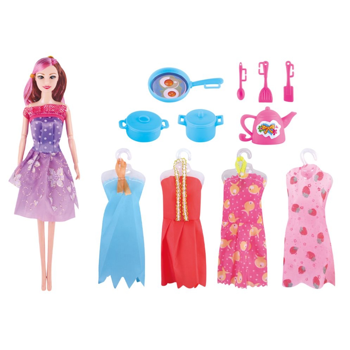 Power Joy Happy Princess Leila Assorted Fashion Doll Set Girls, 3-4 Years