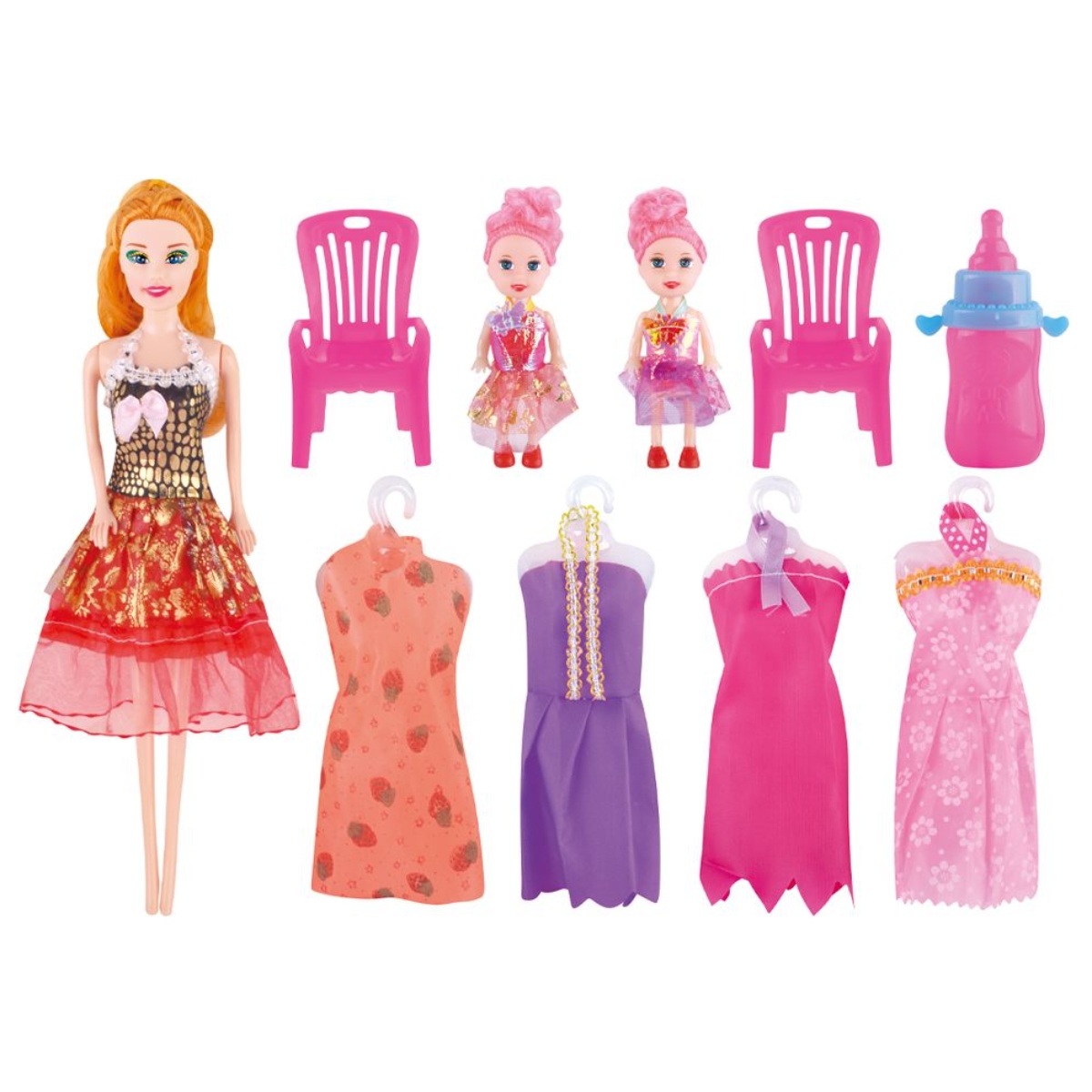 Power Joy Happy Princess Leila Assorted Fashion Doll Set Girls, 3-4 Years