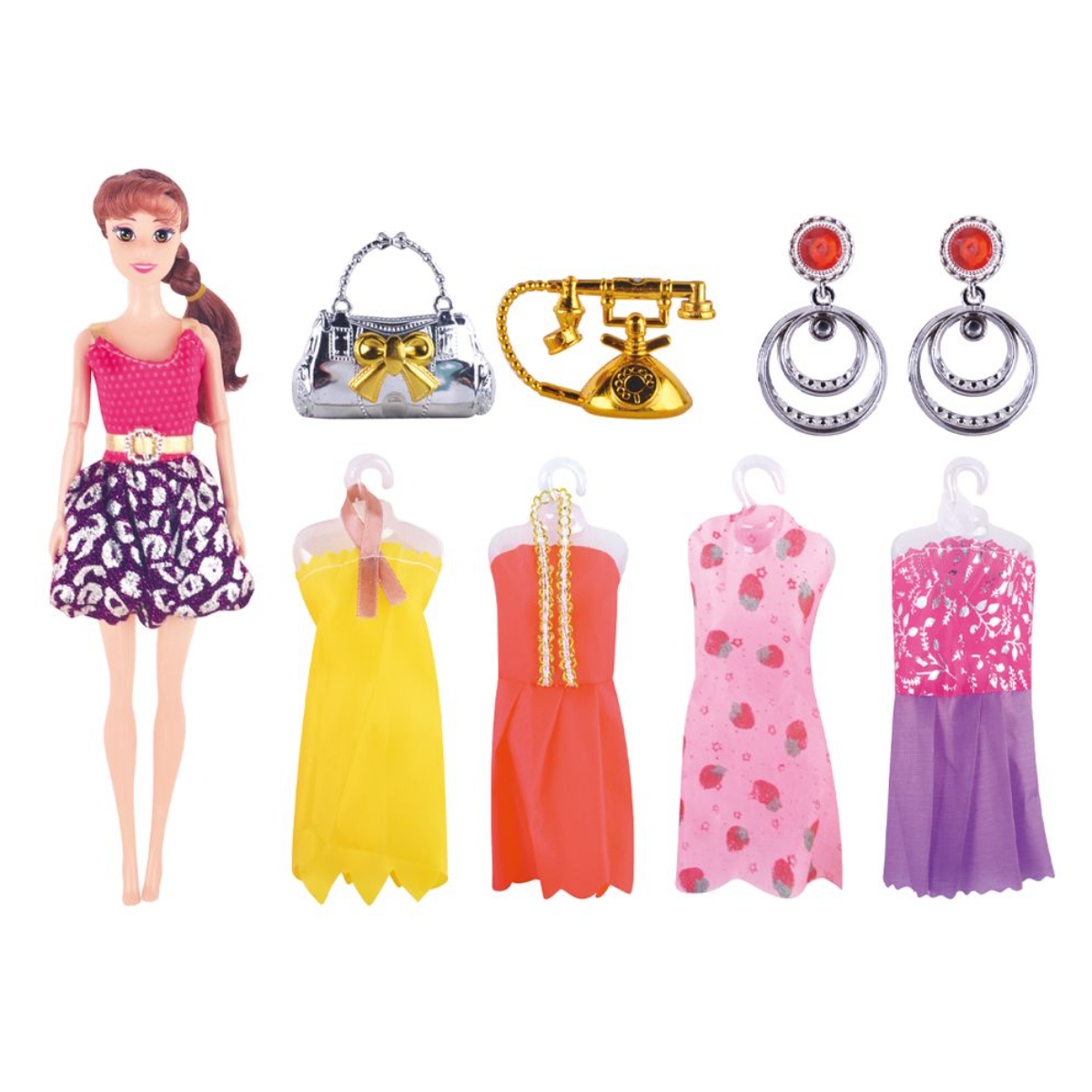 Power Joy Happy Princess Leila Assorted Fashion Doll Set Girls, 3-4 Years