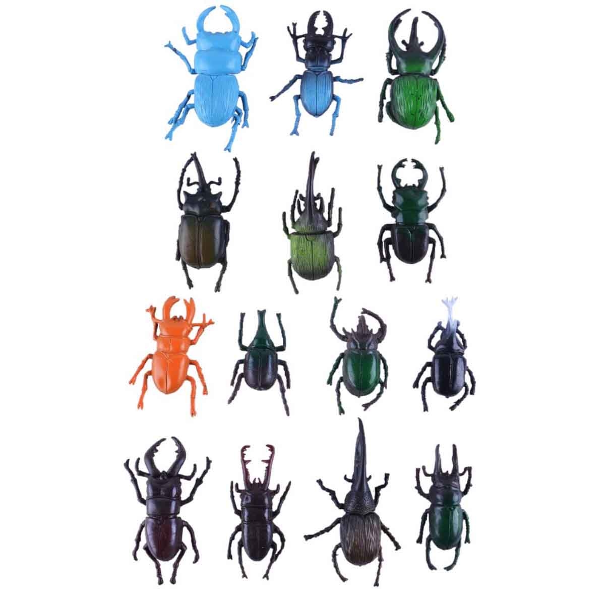 Power Joy 10-Piece 2" Forest Detailed Assorted Beetles Set Unisex, 3-4 Years