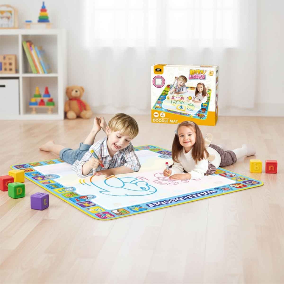 باور جوي بساط رسم مائي تعليمي للأطفال للجنسين، 3-4 سنوات