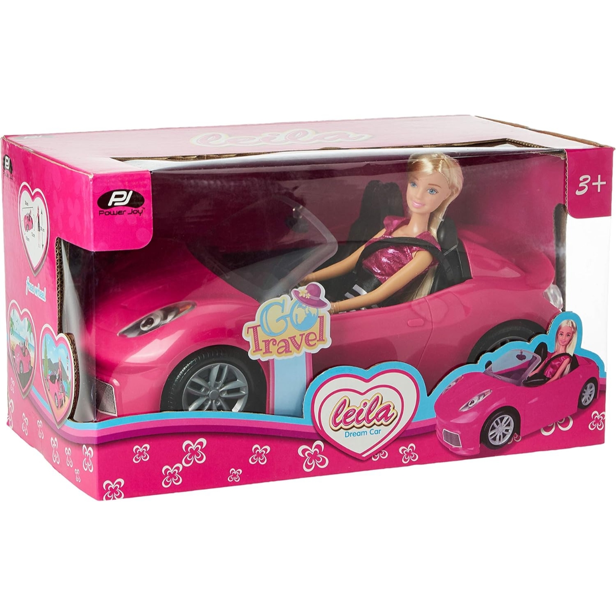 Power Joy Leila Dream Car Fashion Doll Set Girls, 3-4 Years