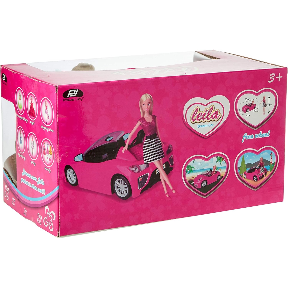 Power Joy Leila Dream Car Fashion Doll Set Girls, 3-4 Years