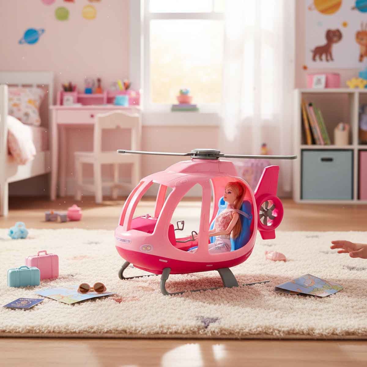 باور جوي دريم تشوبر ليلى 12 إنش مع طقم الدمية للبنات، 3-4 سنوات