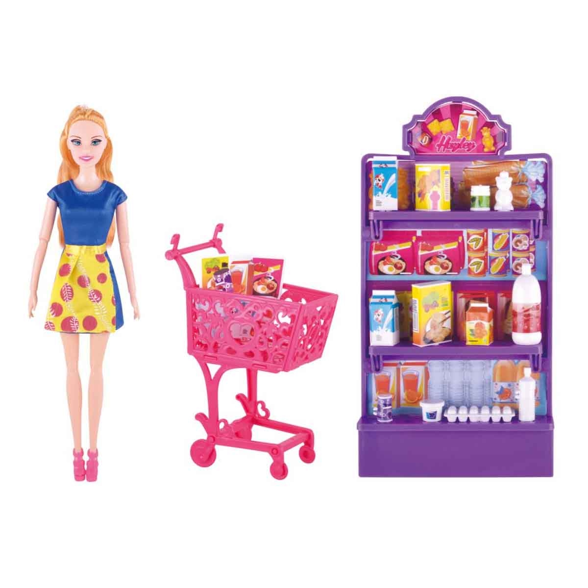 باور جوي متجر بقالة ليلى 12 إنش 17 قطعة للبنات، 3-4 سنوات