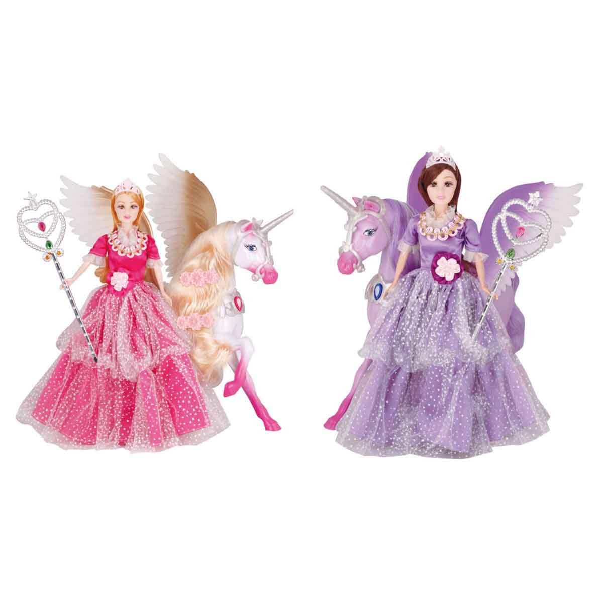 Power Joy Leila Princess with Magic Pegasus Assorted Doll Girls, 3-4 Years