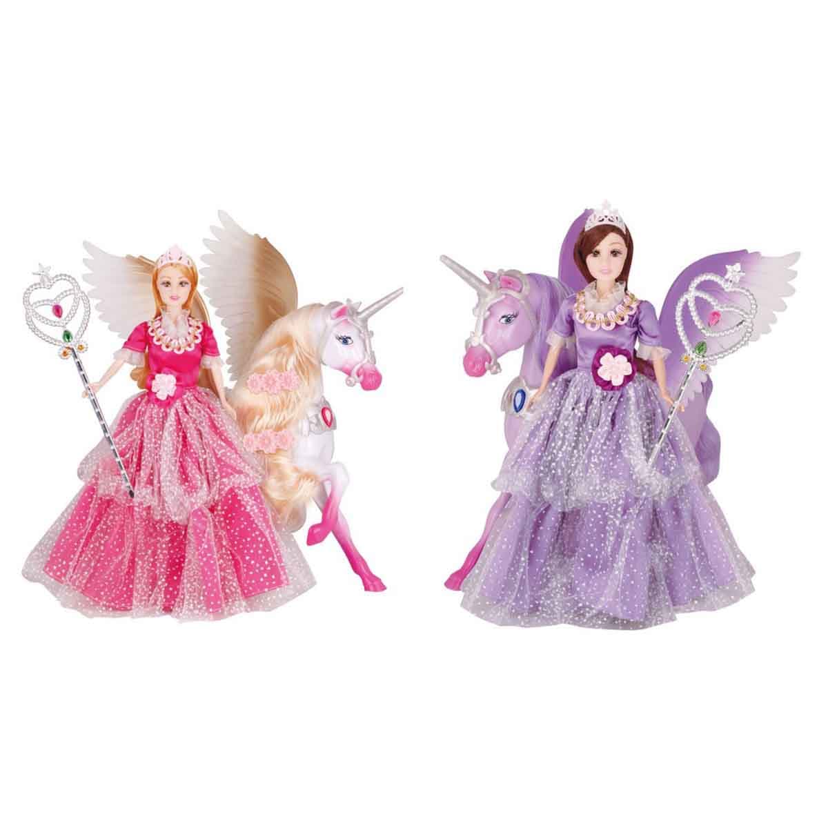Power Joy Leila Princess with Magic Pegasus Assorted Doll Girls, 3-4 Years