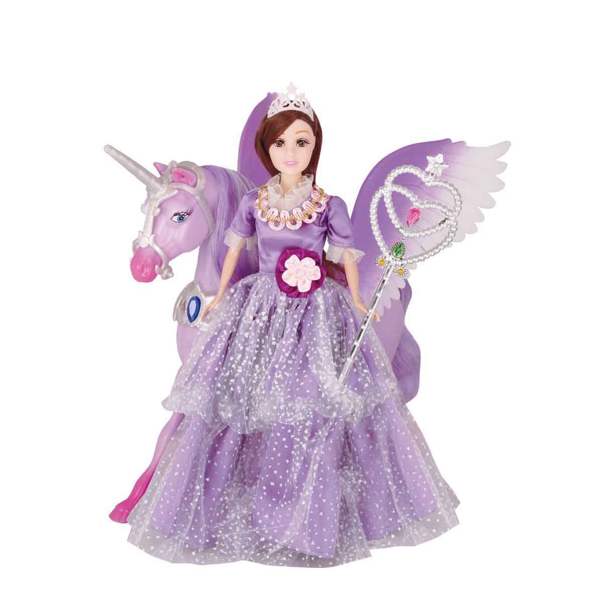 Power Joy Leila Princess with Magic Pegasus Assorted Doll Girls, 3-4 Years