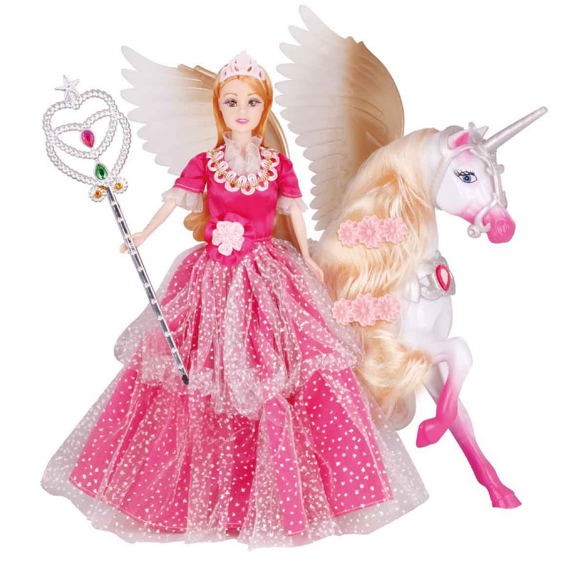 Power Joy Leila Princess with Magic Pegasus Assorted Doll Girls, 3-4 Years
