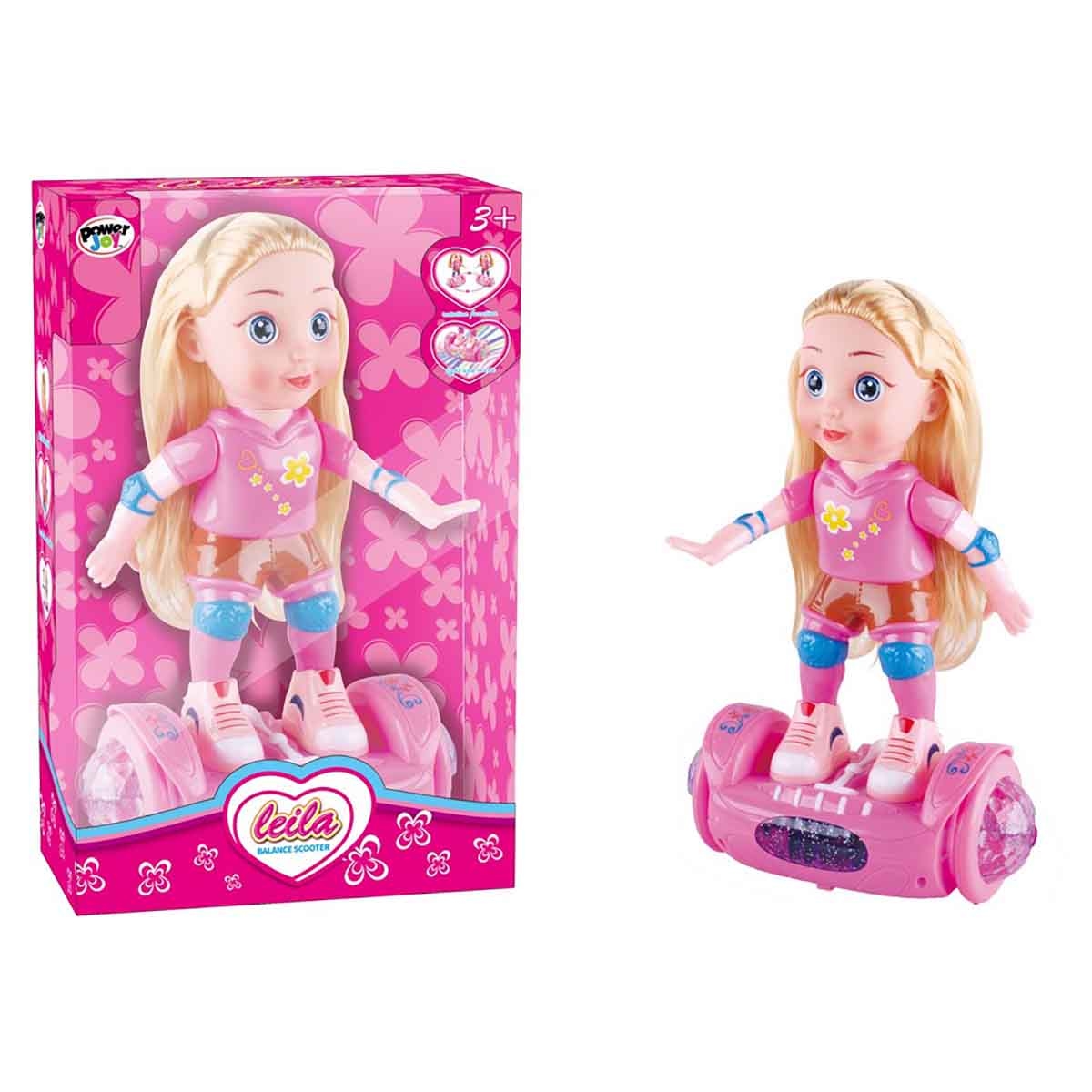 Power Joy 11" Leila Scooter Doll with Light & Music Girls, 3-4 Years