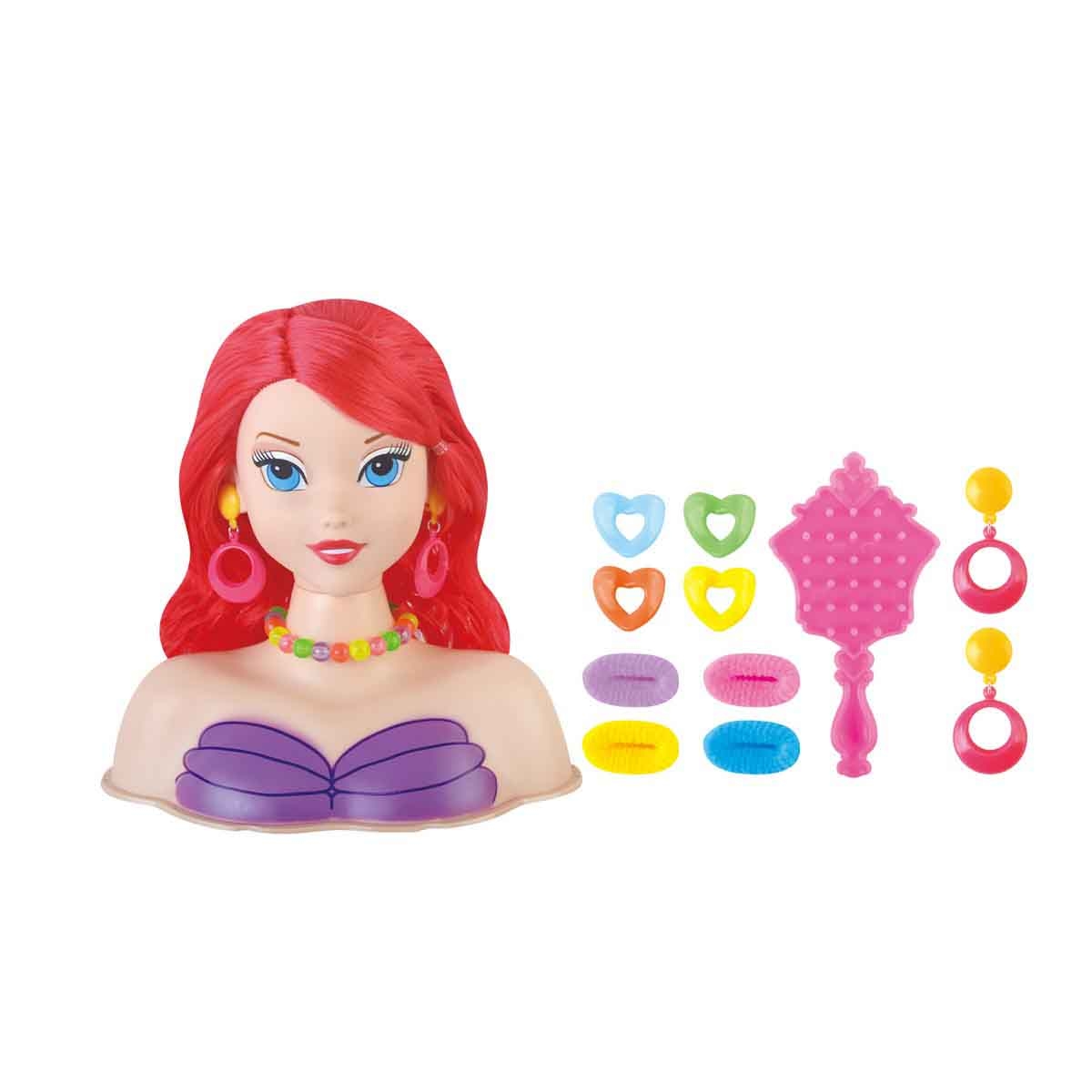 باور جوي ليلى رأس دمية تصفيف شعر 18.5 سم متنوعة للبنات، عمر 3-4 سنوات