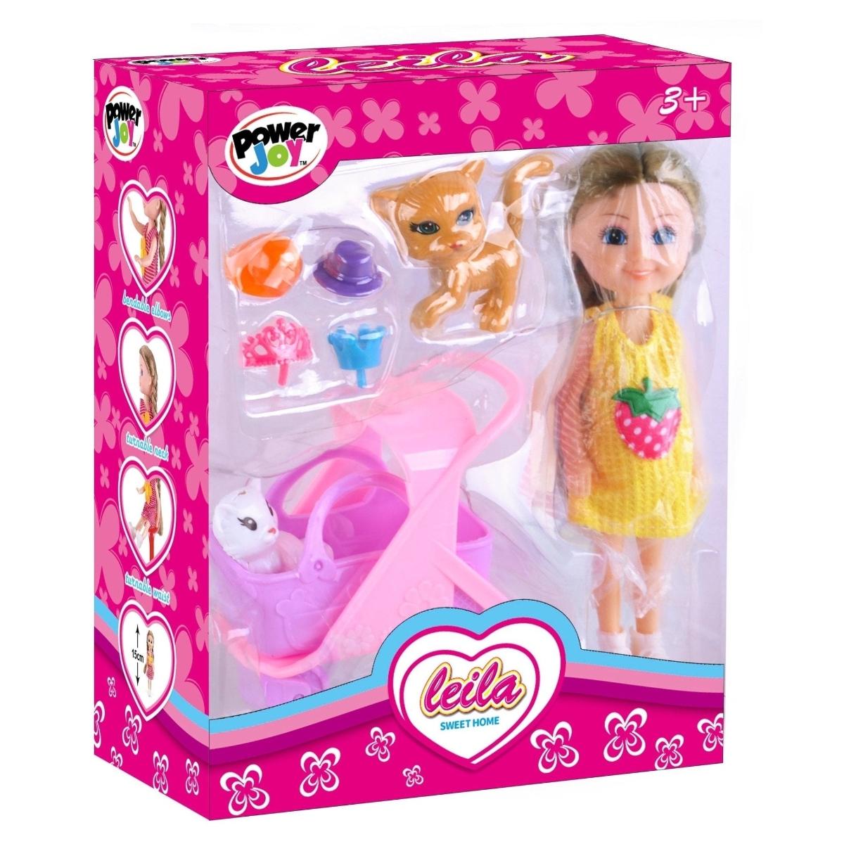 Power Joy Leila Sweet Home Assorted Fashion Doll Set Girls, 3-4 Years