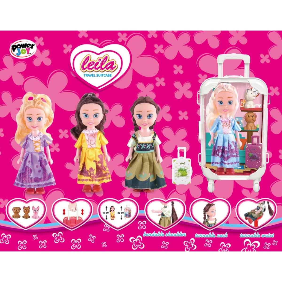 Power 6" Joy Leila Assorted Travel Suitcase Unisex, 3-4 Years