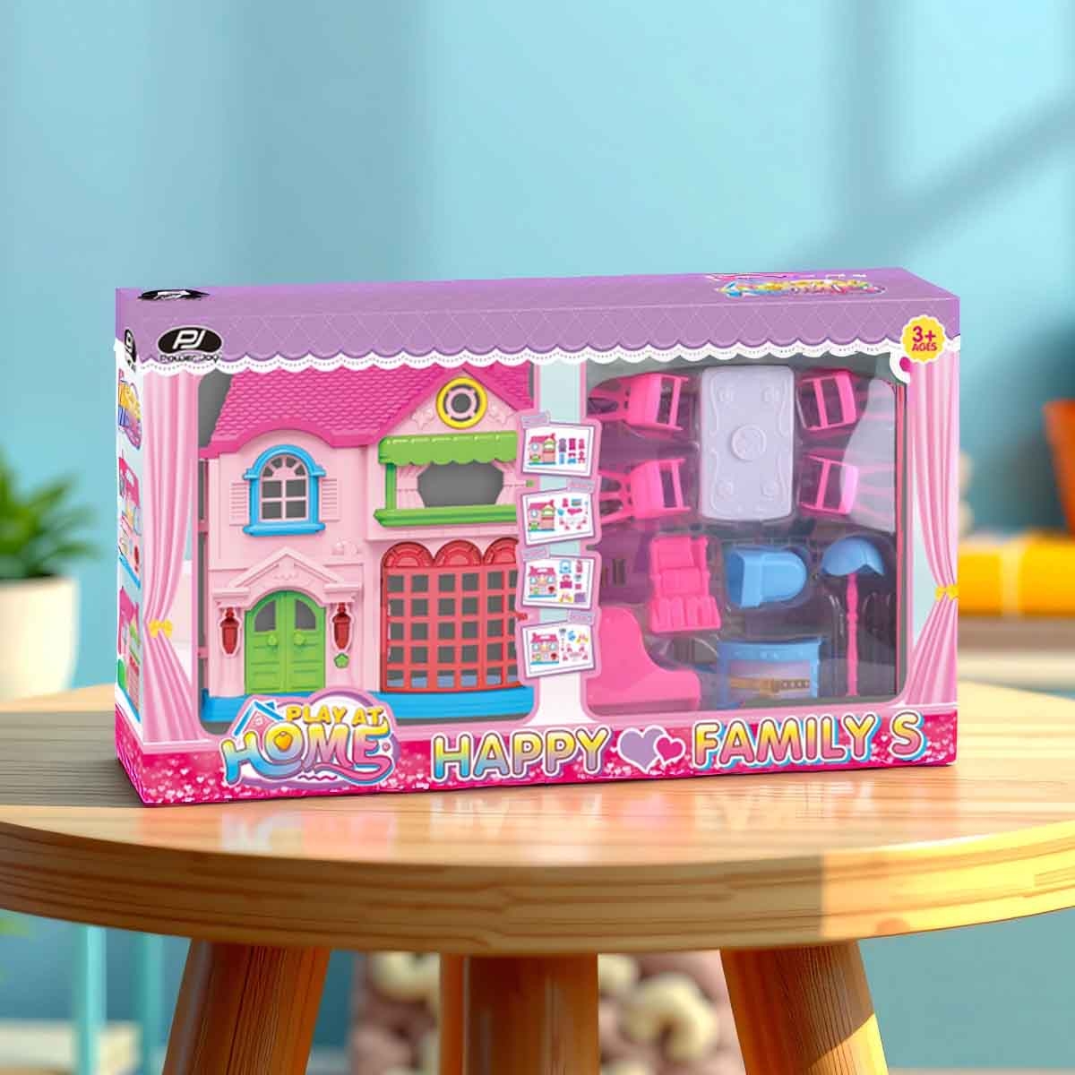 باور جوي هابي فاميلي بيت لعب متنوع للبنات، عمر 3-4 سنوات