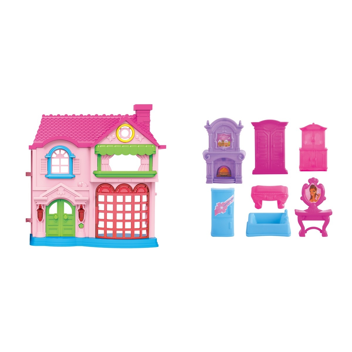 باور جوي هابي فاميلي بيت لعب متنوع للبنات، عمر 3-4 سنوات