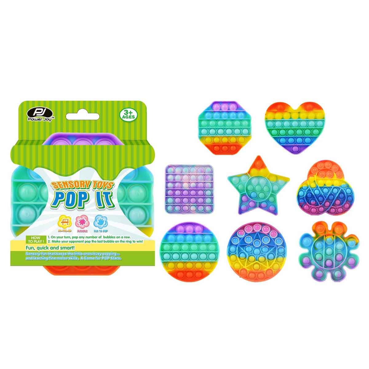 Power Joy Pop-It Assorted Fidget Toy Unisex, 3-4 Years
