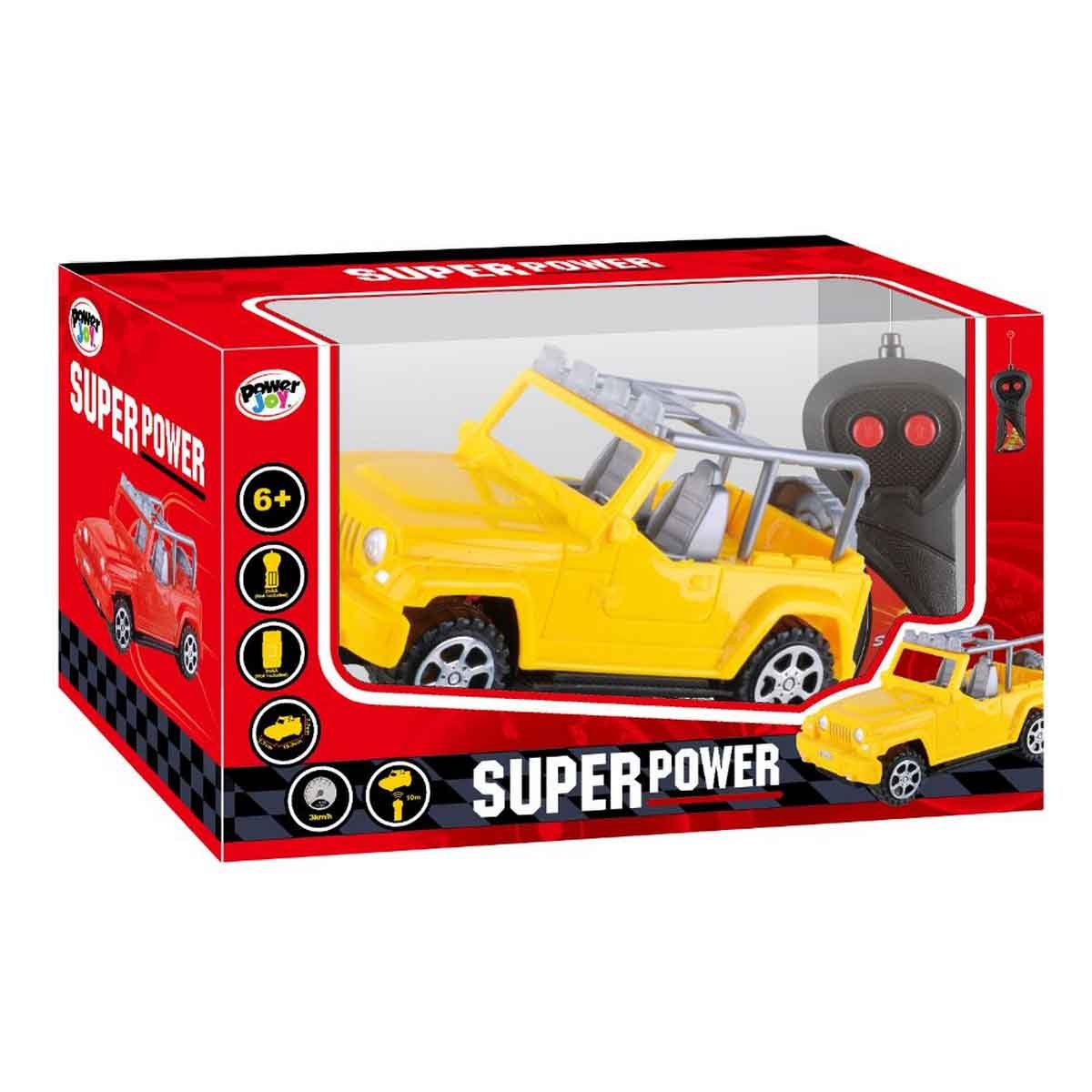 باور جوي مقياس 1:24 سيارة ريموت كنترول سوبر باور متنوعة للأولاد، عمر 5-7 سنوات