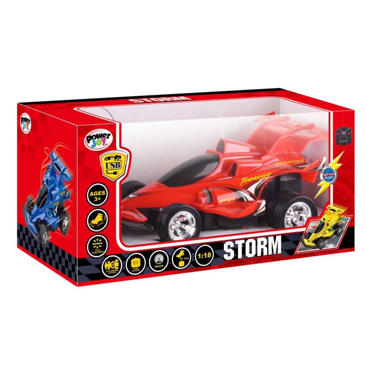 باور جوي سيارة ستورم ريموت منوعة للأولاد، 3-4 سنوات